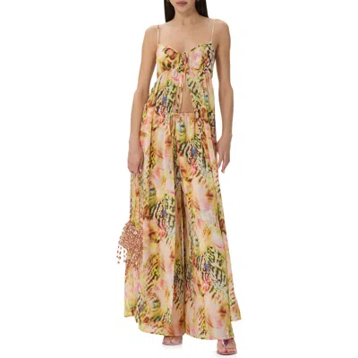 Afrm Anton Tie Front Longline Camisole In Multi