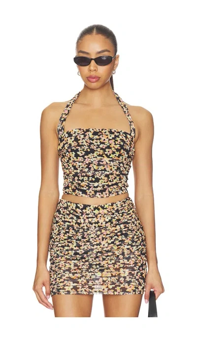 Afrm Aranya Mesh Top In Black