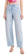 Afrm Archer Seamed Wide Leg Jeans Blue Pink Denim Wash In Blue Pink Denim Wash