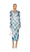 Afrm Ashland Dress In Blue