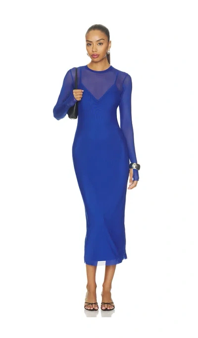 Afrm Ashland Dress In Blue