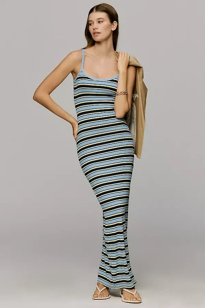 Afrm Ashlyn Sleeveless Maxi Dress In Blue