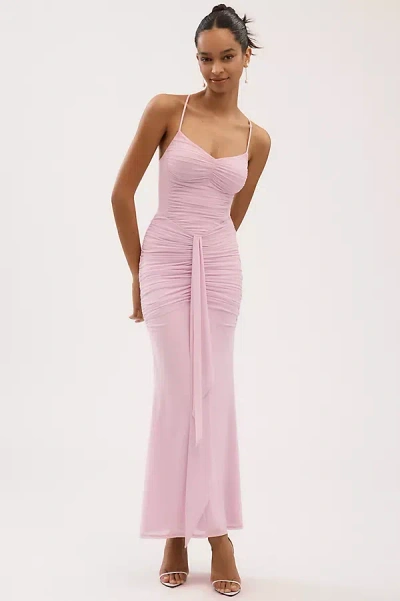 AFRM AZULA HALTER RUCHED MAXI DRESS