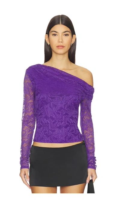 Afrm Oberteil Barry Fine Lace In Purple