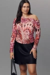 Afrm Barry Long-sleeve Mesh Top In Pink