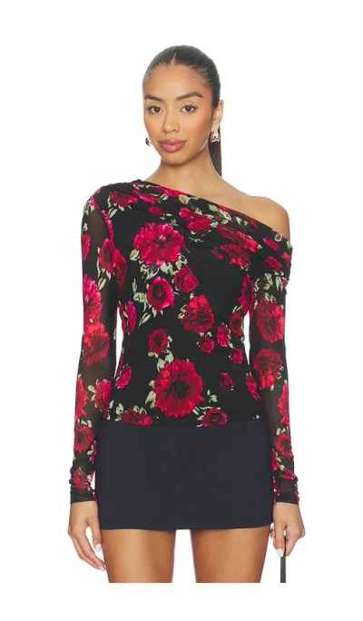 Afrm Barry Long Sleeve Top In Multi