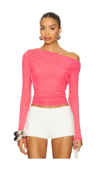 Afrm Barry Top In Pink