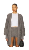 Afrm Bartow Knit Cardigan In Gray