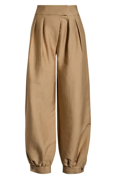 Afrm Berner Twill Balloon Pants In Brown