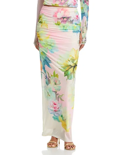 Afrm Bevin Floral Print Maxi Skirt In Multi