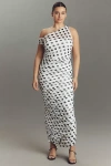 Afrm Biona Plus Slim Mesh Maxi Dress In Multi
