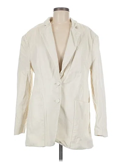 Pre-owned Afrm Blazer Jacket In Ivory