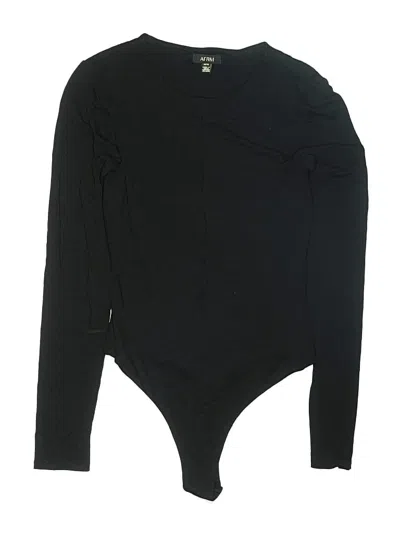 Pre-owned Afrm Bodysuit In Black