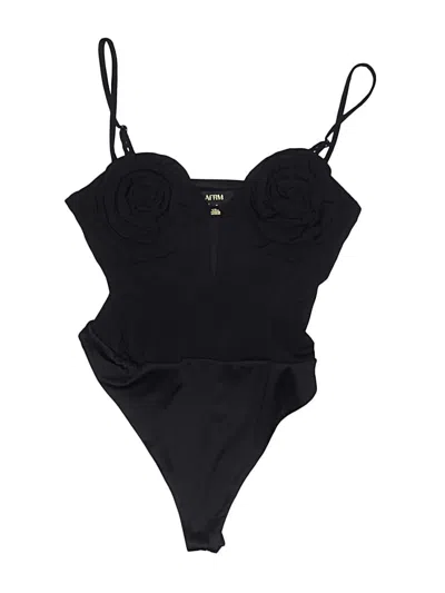 Pre-owned Afrm Bodysuit In Black