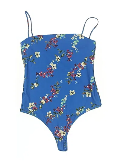 Pre-owned Afrm Bodysuit In Blue