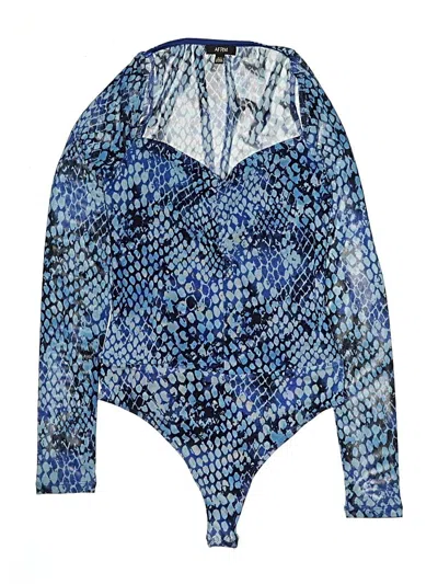 Pre-owned Afrm Bodysuit In Blue