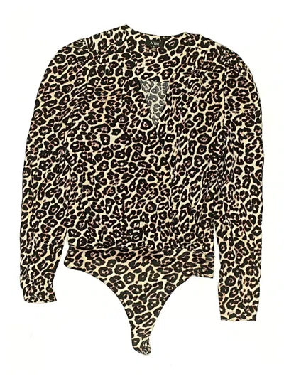 Pre-owned Afrm Bodysuit In Brown