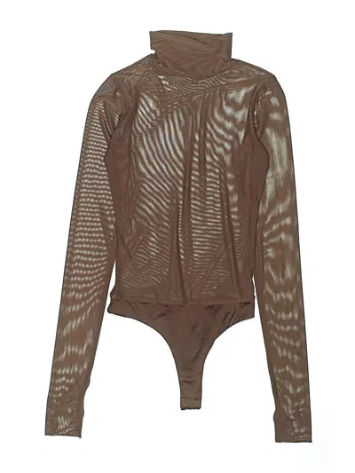 Pre-owned Afrm Bodysuit In Brown