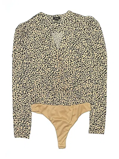 Pre-owned Afrm Bodysuit In Gold