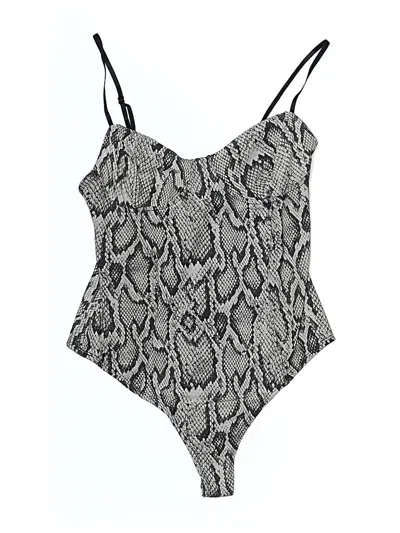 Pre-owned Afrm Bodysuit In Gray