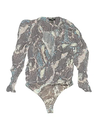 Pre-owned Afrm Bodysuit In Gray