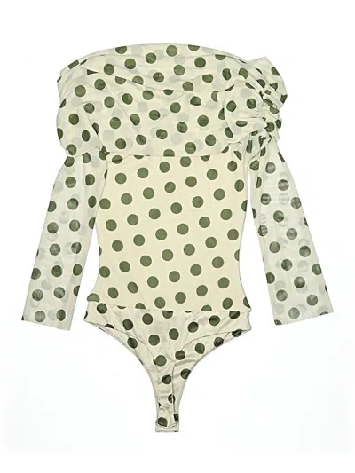 Pre-owned Afrm Bodysuit In Green