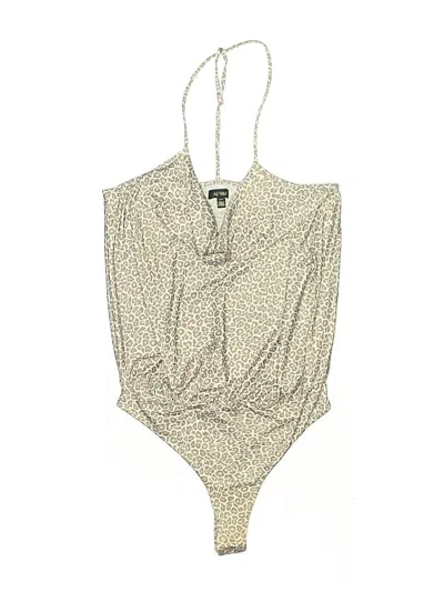 Pre-owned Afrm Bodysuit In Tan