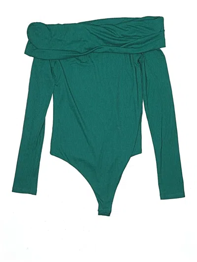 Pre-owned Afrm Bodysuit In Teal