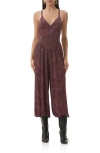 Afrm Bogart Sleeveless Wide Leg Jumpsuit In Burgundy