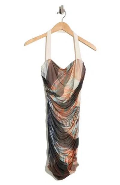 Afrm Bonnie Halter Dress In Multi