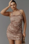 Afrm Bonnie Halter Neck Mesh Minidress