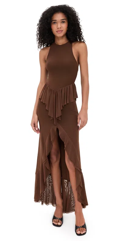 AFRM BOVINA DRESS CAPPUCCINO