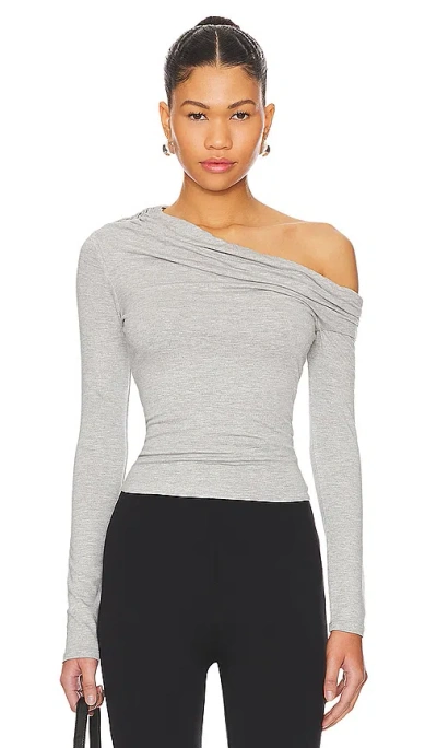 Afrm Bria Essential Top In 麻灰色