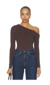 Afrm Bria Top In Chocolate