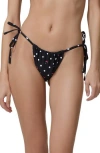 Afrm Cali Side Ties Bikini Bottoms In Black