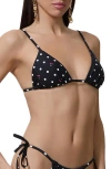 Afrm Capri Triangle Bikini Top In Black