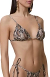 Afrm Capri Triangle Bikini Top In Black