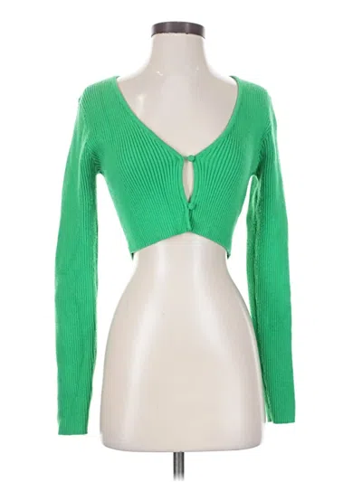 Pre-owned Afrm Cardigan Sweater In Green