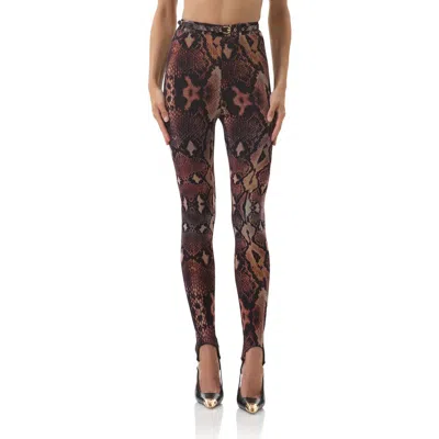 Afrm Carey Belted Stirrup Pants In Brown