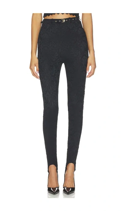Afrm Carey Silken Lace Pant In Blue
