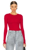 Afrm Carson Bodysuit In Red
