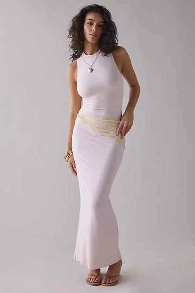 Afrm Casper Sleeveless High Neck Maxi Dress In Mauve, Women's At Urban Outfitters In White