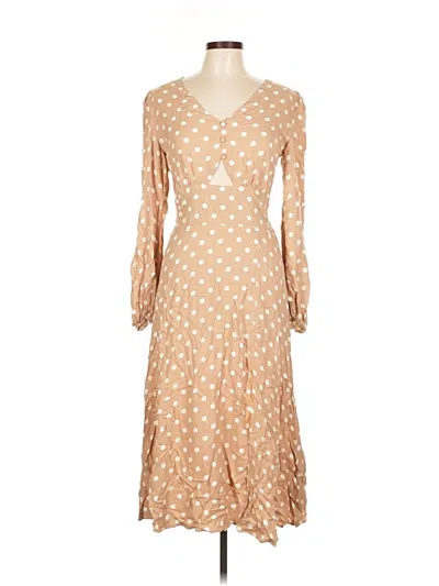 Pre-owned Afrm Casual Dress In Brown