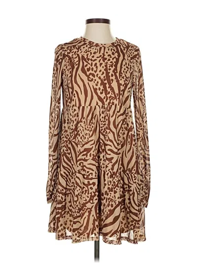 Pre-owned Afrm Casual Dress In Brown