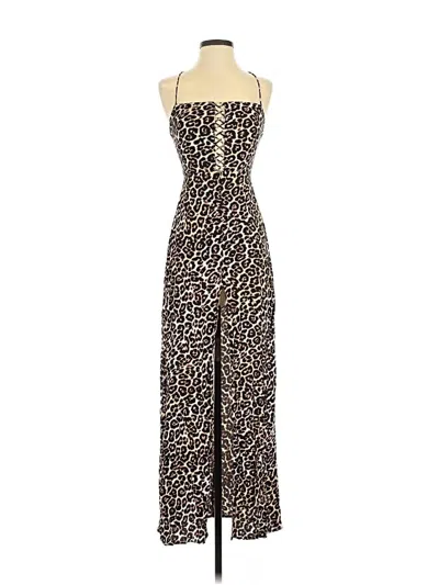 Pre-owned Afrm Casual Dress In Brown