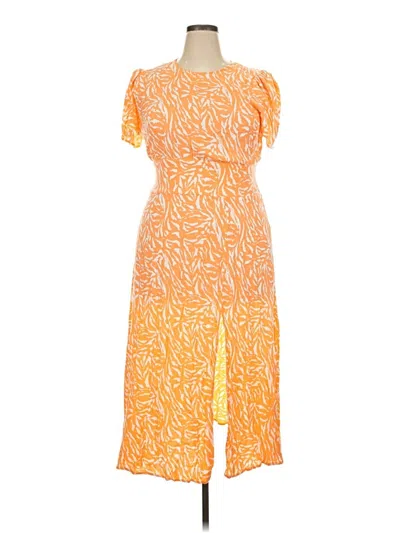 Pre-owned Afrm Casual Dress In Orange