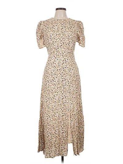 Pre-owned Afrm Casual Dress In Tan