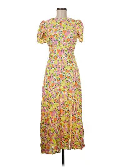 Pre-owned Afrm Casual Dress In Yellow