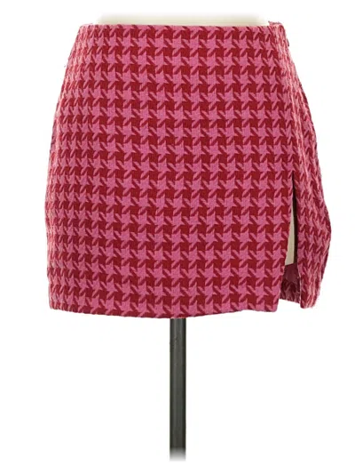 Pre-owned Afrm Casual Skirt In Burgundy