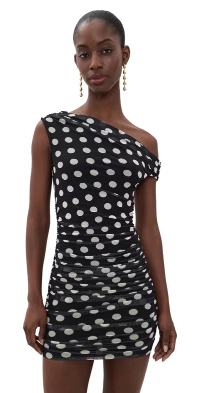 Afrm Chaska Dress Antique Noir Dot